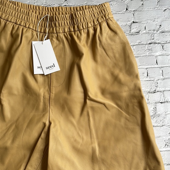 SEED | Leather Short in Fawn - Picture 7 of 10